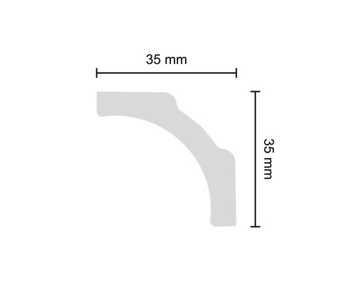 Baguette profilée mesurant 35 mm x 35 mm