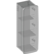 Hängeschrank mit 1 Tür Devo Oval rechts BxHxT 34x94x33 cm alpine white/natural oak wood/grey