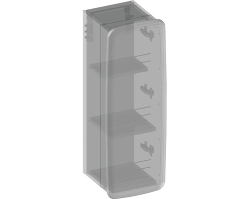 Armoire de salle de bain avec trois étagères pour montage mural