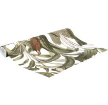 Rouleau de papier peint avec motif de feuilles et de fleurs