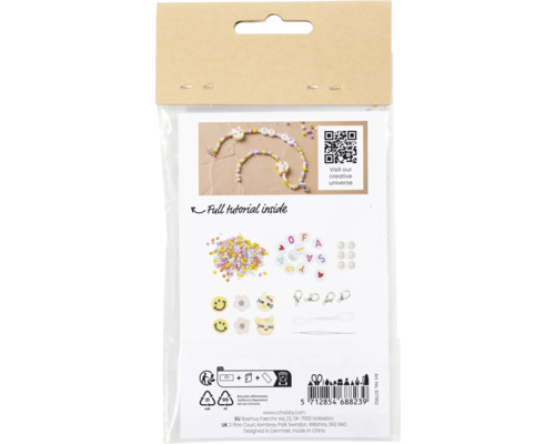 Kit de perles pour la fabrication de bijoux avec des lettres, des smileys et des têtes d''animaux