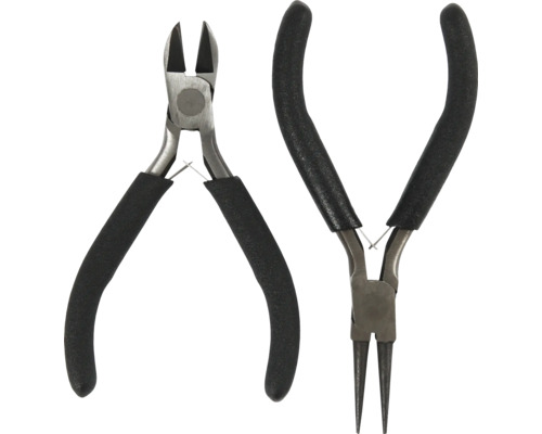 Pince coupante et pince à bec rond avec poignées