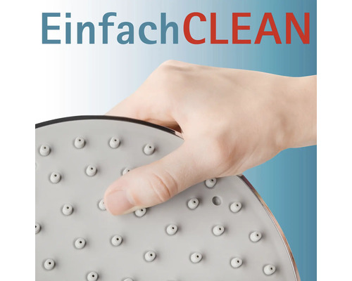 Duschkopf mit Reinigungsfunktion und Hand