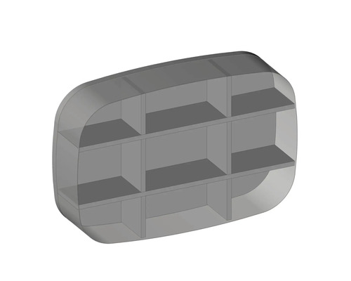 Étagère avec plusieurs compartiments pour ranger et organiser des objets