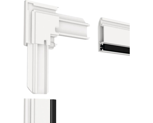 Fliegengitterrahmen mit Eckverbinder und Dichtungsprofil