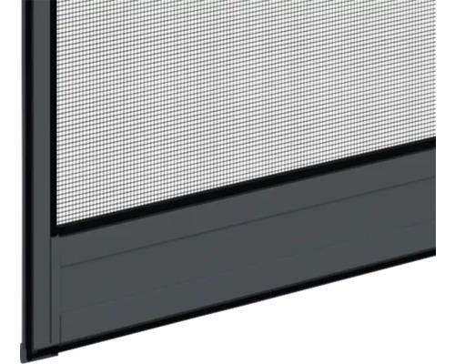 Détail d''une porte anti-insectes avec tissu et cadre