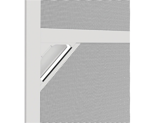 Vue détaillée d''une fenêtre anti-insectes avec fermeture rotative