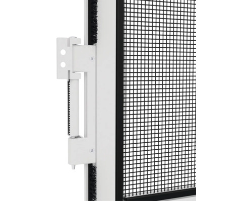 Vue détaillée d''une fenêtre anti-insectes avec cadre et grille