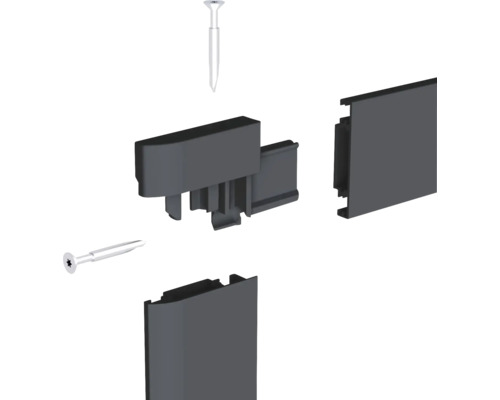 Image des éléments de montage pour un assemblage de profilés.