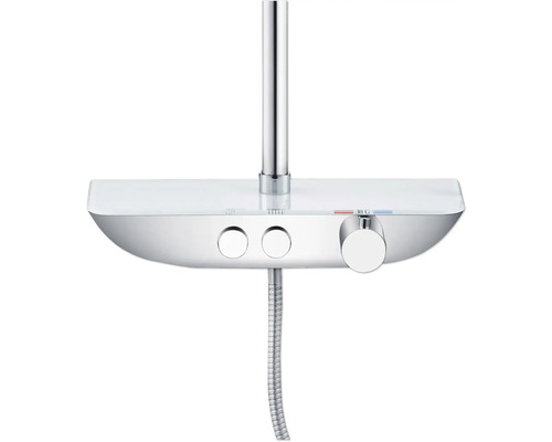 Duscharmatur aus Metall mit Brauseschlauch