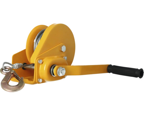 Handseilwinde mit Haken und Stahlseil