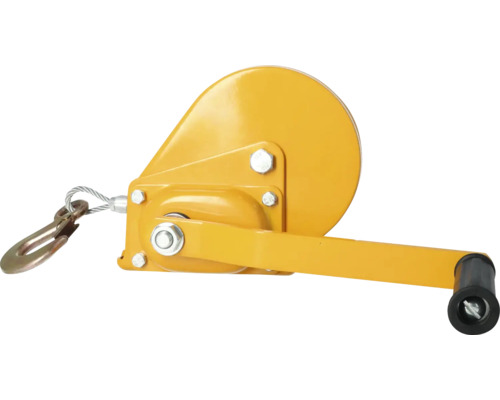 Handseilwinde mit Haken und Kurbel