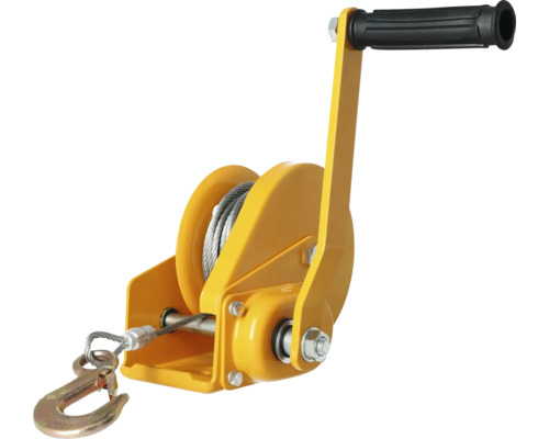 Handseilwinde mit Haken und Stahlseil