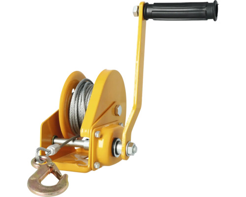 Handseilwinde mit Stahlseil und Haken