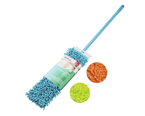 Balai à franges avec housse en chenille et manche télescopique