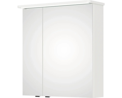 Armoire de toilette blanche avec éclairage pour la salle de bains