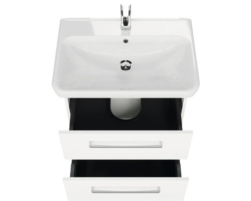 Meuble-lavabo avec deux tiroirs et robinetterie