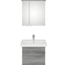 Ensemble de salle de bains avec meuble sous-lavabo et armoire de toilette