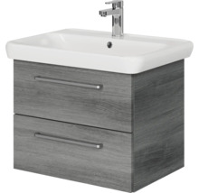 Meuble-lavabo avec deux tiroirs et vasque à poser