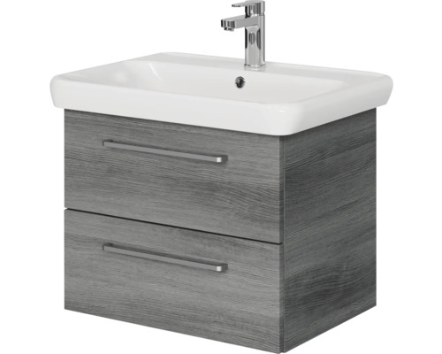 Meuble-lavabo avec deux tiroirs et vasque à poser