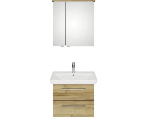 Meuble-lavabo avec meuble sous-vasque et armoire de toilette pour la salle de bains