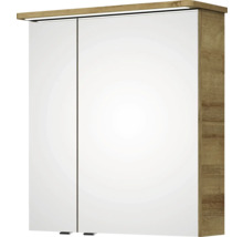 Spiegelschrank mit Holzoptik und zwei Spiegeltüren