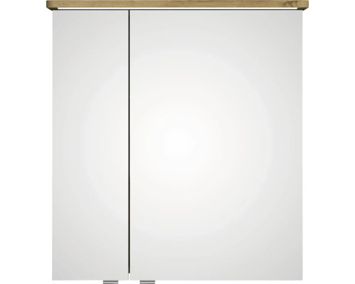 Armoire de toilette à miroir avec deux portes et étagère