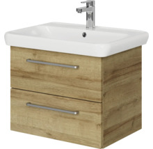 Waschtischunterschrank mit zwei Schubladen und Waschbecken
