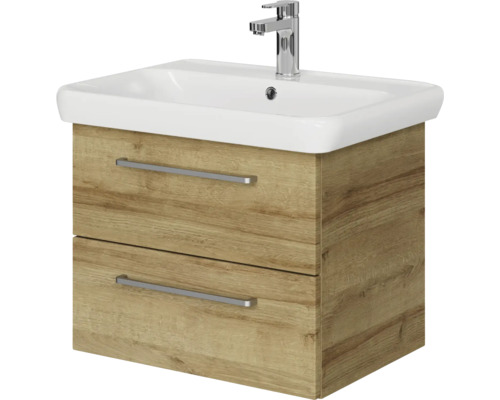 Meuble sous-lavabo avec deux tiroirs et lavabo