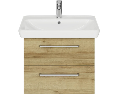 Meuble-lavabo avec deux tiroirs et lavabo à poser