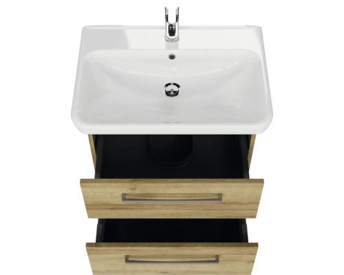 Meuble-lavabo avec deux tiroirs et vasque à poser