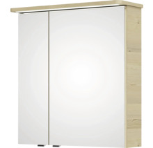 Spiegelschrank mit zwei Türen und Holzrahmen