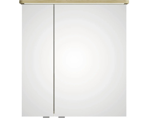 Armoire de toilette avec deux portes et étagère en bois