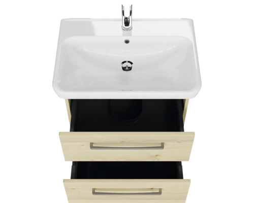 Meuble-lavabo avec deux tiroirs et robinet