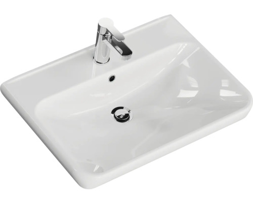 Lavabo en céramique avec robinet