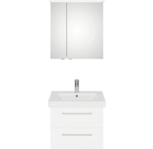Combinaison de lavabo avec lavabo, meuble sous-lavabo et armoire de toilette pour la salle de bain