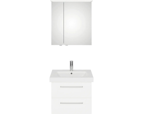 Combinaison de lavabo avec lavabo, meuble sous-lavabo et armoire de toilette pour la salle de bain