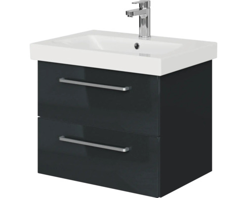 Waschtischunterschrank mit zwei Schubladen, Waschtisch und Armatur