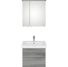 Ensemble de meuble-lavabo avec armoire de toilette pour salle de bains