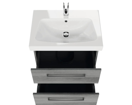 Meuble-lavabo avec deux tiroirs et lavabo en céramique