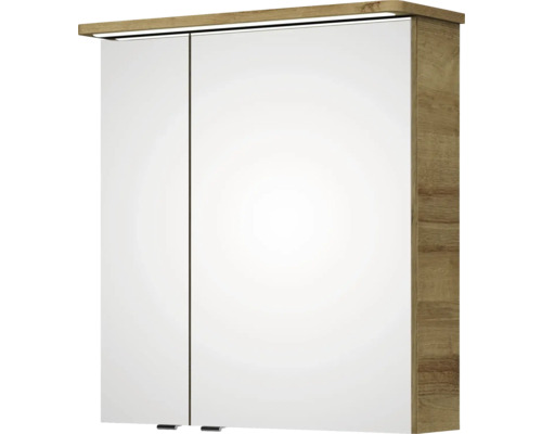 Armoire de toilette à deux portes avec éclairage