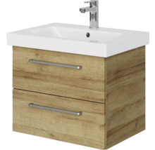 Meuble sous-lavabo avec deux tiroirs et lavabo à poser