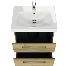 Meuble sous-lavabo avec deux tiroirs et lavabo à poser