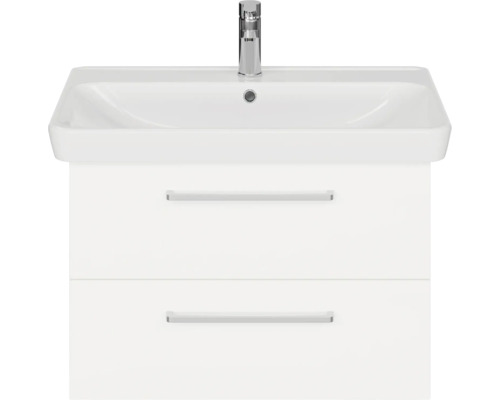 Meuble-lavabo avec deux tiroirs et robinetterie