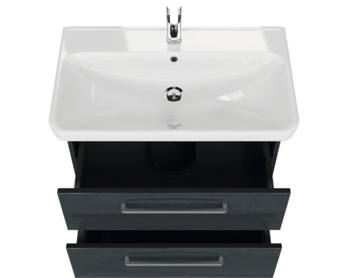 Meuble-lavabo avec deux tiroirs et lavabo en céramique