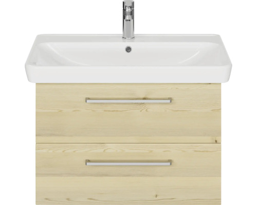 Meuble-lavabo avec deux tiroirs et lavabo à poser