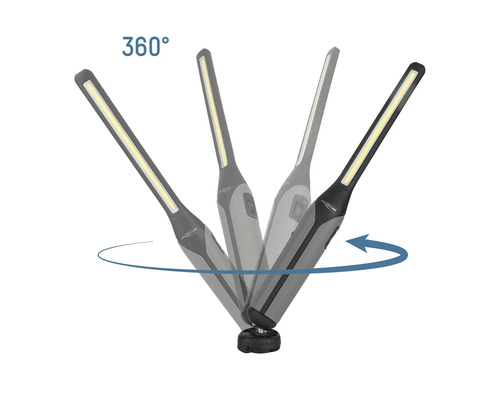 Lampe de travail à piles avec rotation à 360 degrés