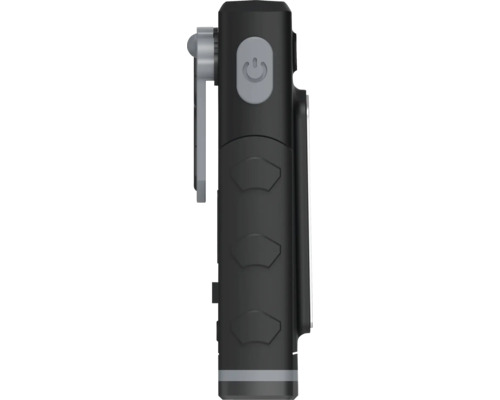 Lampe d''inspection noire avec clip de fixation et bouton marche-arrêt