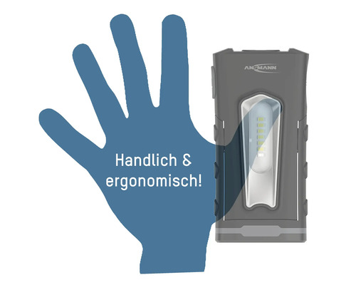 Logo Ansmann et lampe de travail LED