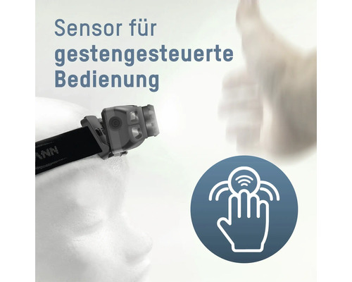 Lampe frontale avec capteur pour commande gestuelle